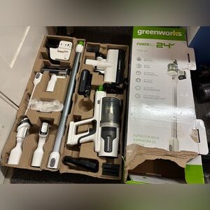 Greenworks POWERALL 24V Stick Vacuum - White & Gray